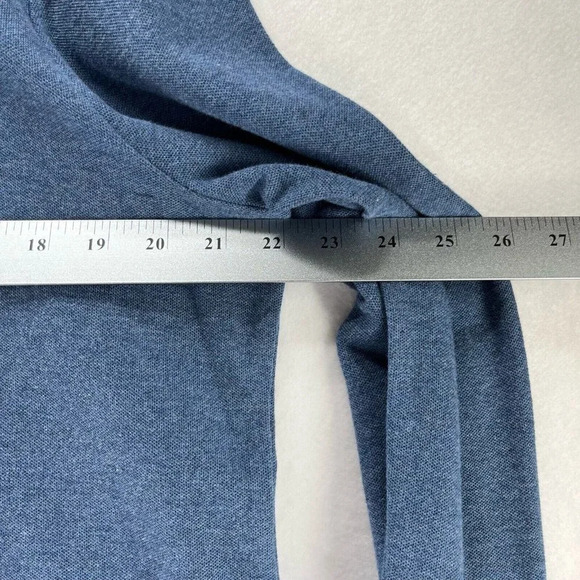 Jos A Bank Sweater Mens Size M Tailored Fit 1/4 Zip Pullover Cotton Blue - Picture 9 of 10